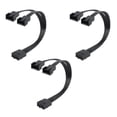 thumbnail image 1 of 4Pin PWM Fan Cable 1 to 2 Ways Splitter Black Sleeved 13cm Extension Cable Connector PWM Extension Cable, 1 of 11