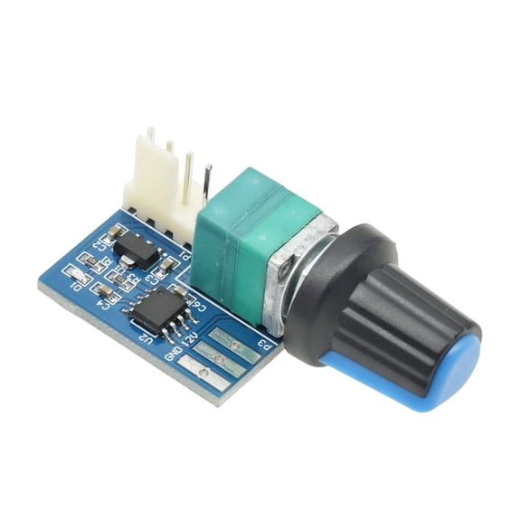 4Pin PWM Fan Controller with Rotary Knob Single Channel DC12V Low Noise
