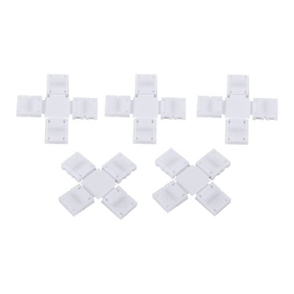 4Pin Solderless X/T Shape Connectors Adapters for 10mm RGB 5050 LED Strip Light