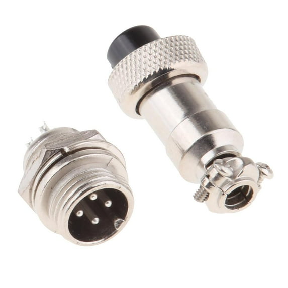4Pins Male And Female Metal Aviation Connector Panel Socket for , Postal And Telecommunications, Computers
