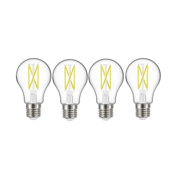 4Pk - 10.5W A19 LED Clear Medium base 3000K 120v - 75W equiv