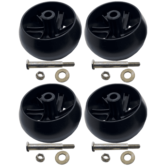 4Pk Deck Wheel & Hardware for Husqvarna Craftsman Poulan 589527301 596434404