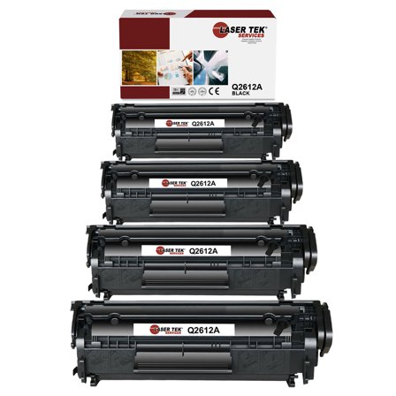 4Pk LTS 12A Q2612A Black Compatible for HP LaserJet 1010 1012 1018 Toner