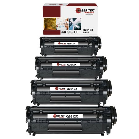 4Pk LTS 12X Q2612X Black HY Compatible for HP LaserJet 1010 1012 1018 Toner