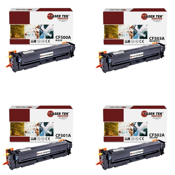 4Pk LTS 202A B C M Y Compatible for HP LaserJet Pro MFP M280nw M254dw Toner