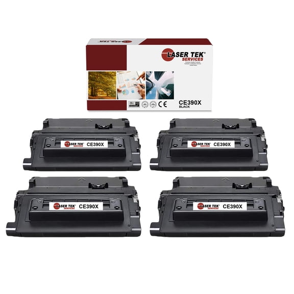 4Pk LTS 90X CE390X Black HY Compatible for HP LaserJet M601dn M601n M602dn Toner