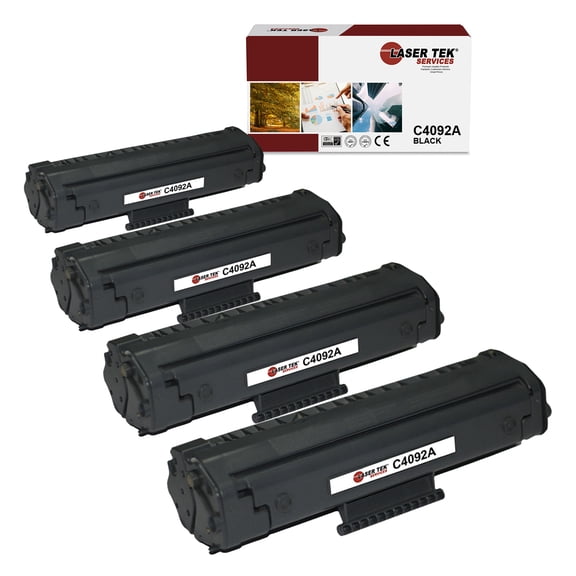 4Pk LTS 92A C4092A Black Compatible for HP LaserJet 1100 1100A 1100A-SE Toner