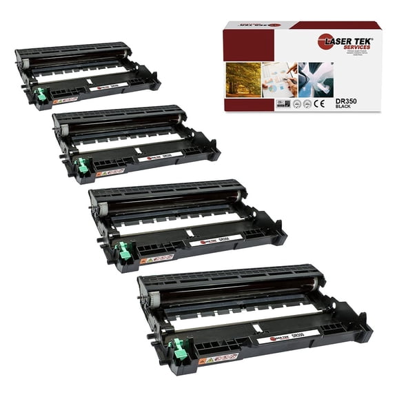 4Pk LTS DR-350 Black Compatible for Brother HL2030 2040, MFC7420 Drum Unit