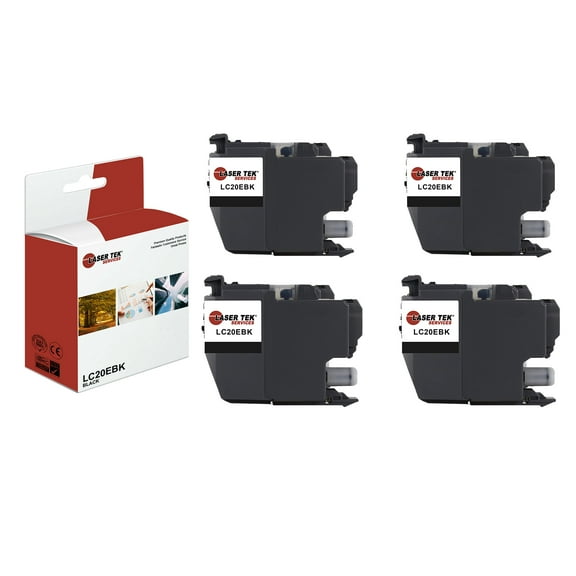 4Pk LTS LC-20E Black HY Compatible for Brother MFCJ5920DW J985DW Ink Cartridge