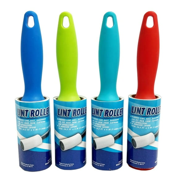 4Pk Lint Roller 200 Sheets Pet Hair Removal Dog Cat Clothes Remover Extra Sticky