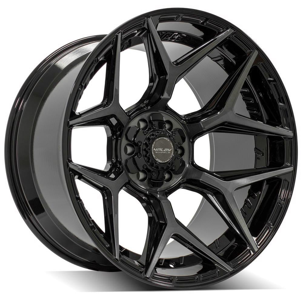 4PLAY Wheels 4P06 22 Inch Rims Fit 6x135 & 6x139.7 22x12 Gloss Black ...