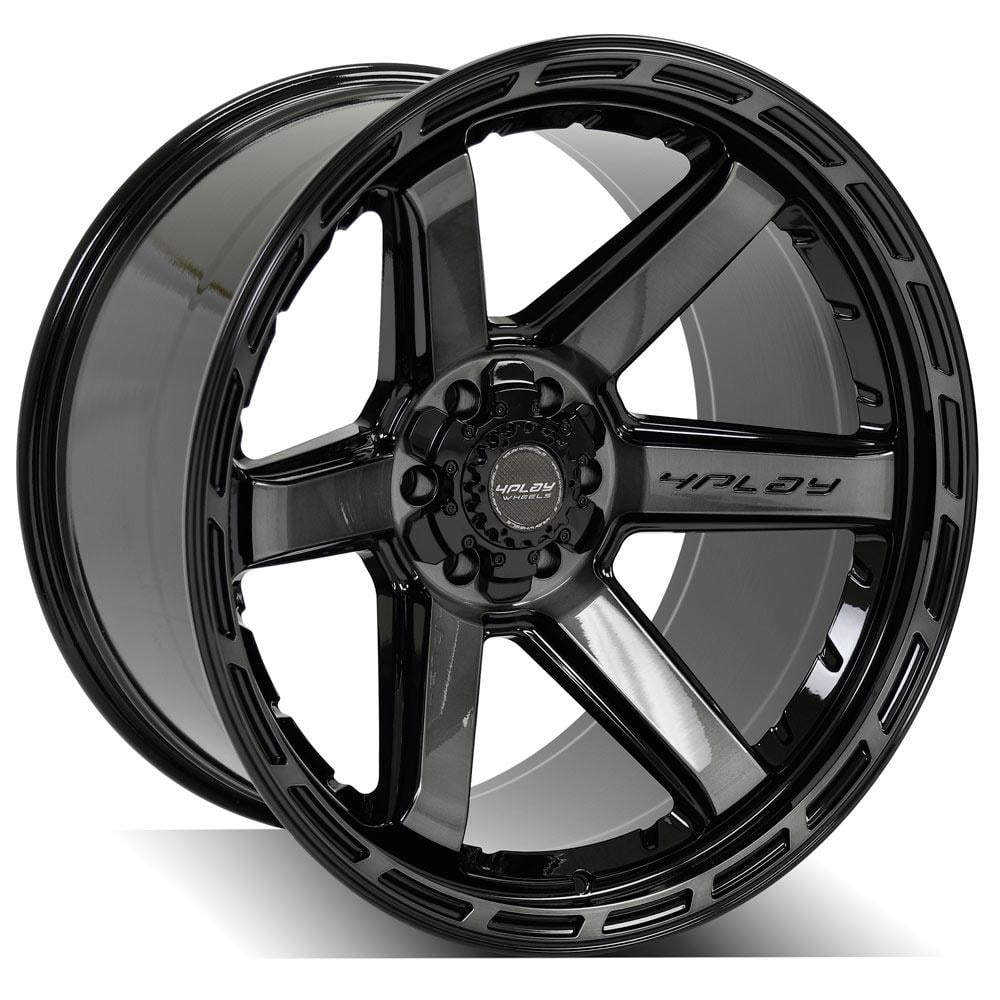 4PLAY Wheels 4P63 22 Inch Rims Fit 6x135 & 6x139.7 22x12 Gloss Black ...