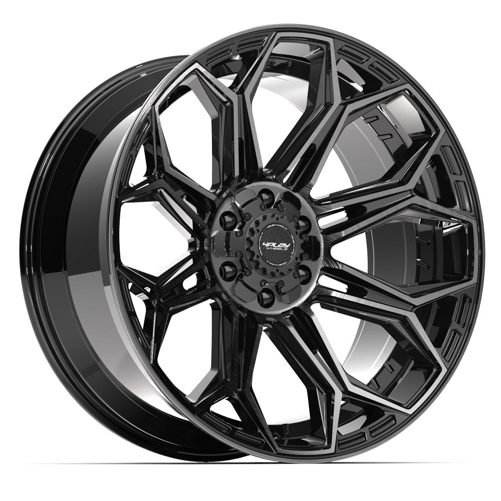 4PLAY Wheels 4P83 22 Inch Rims Fit 6x135 & 6x139.7 22x10 Gloss Black ...