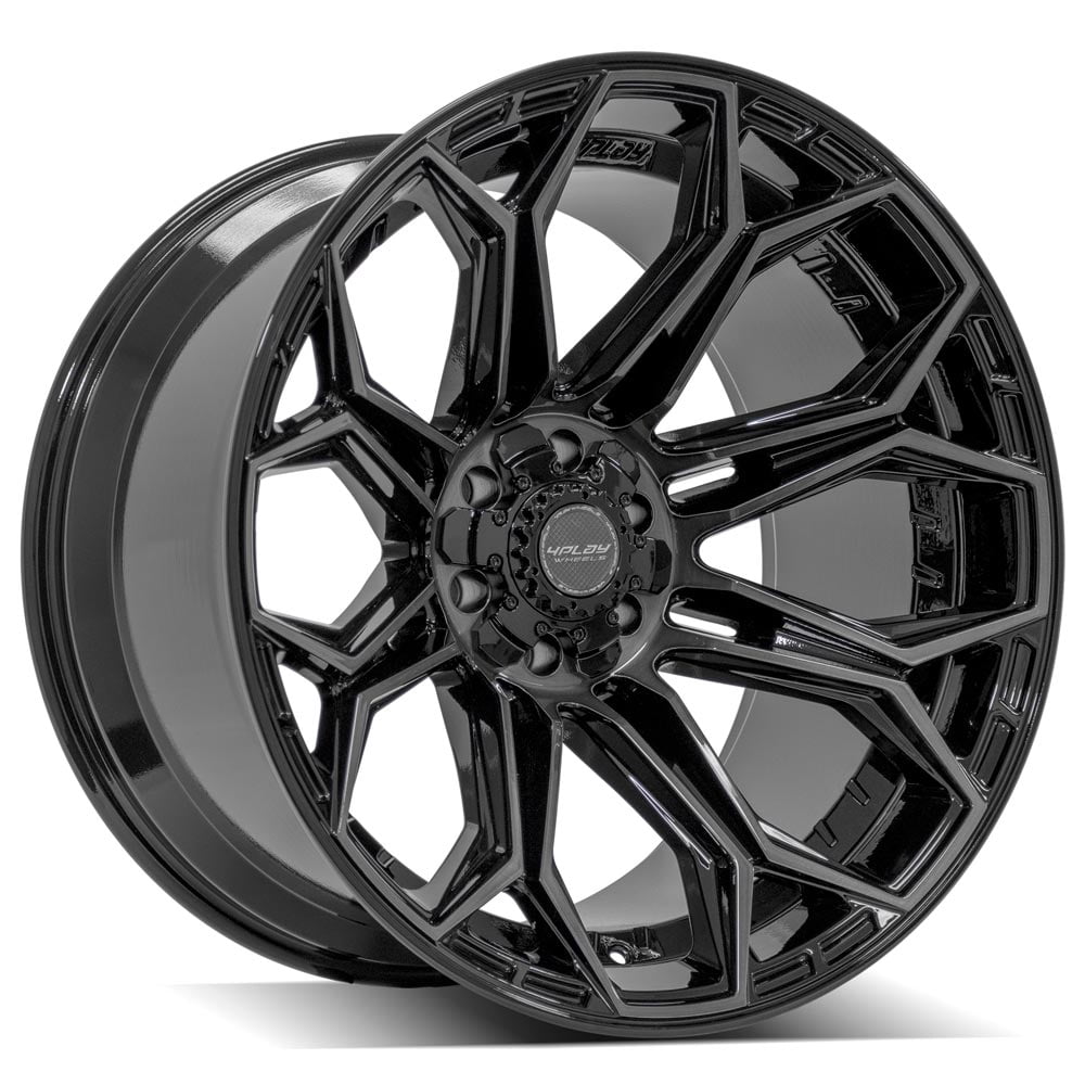 4PLAY Wheels 4P83 22 Inch Rims Fit 6x135 & 6x139.7 22x12 Gloss Black ...
