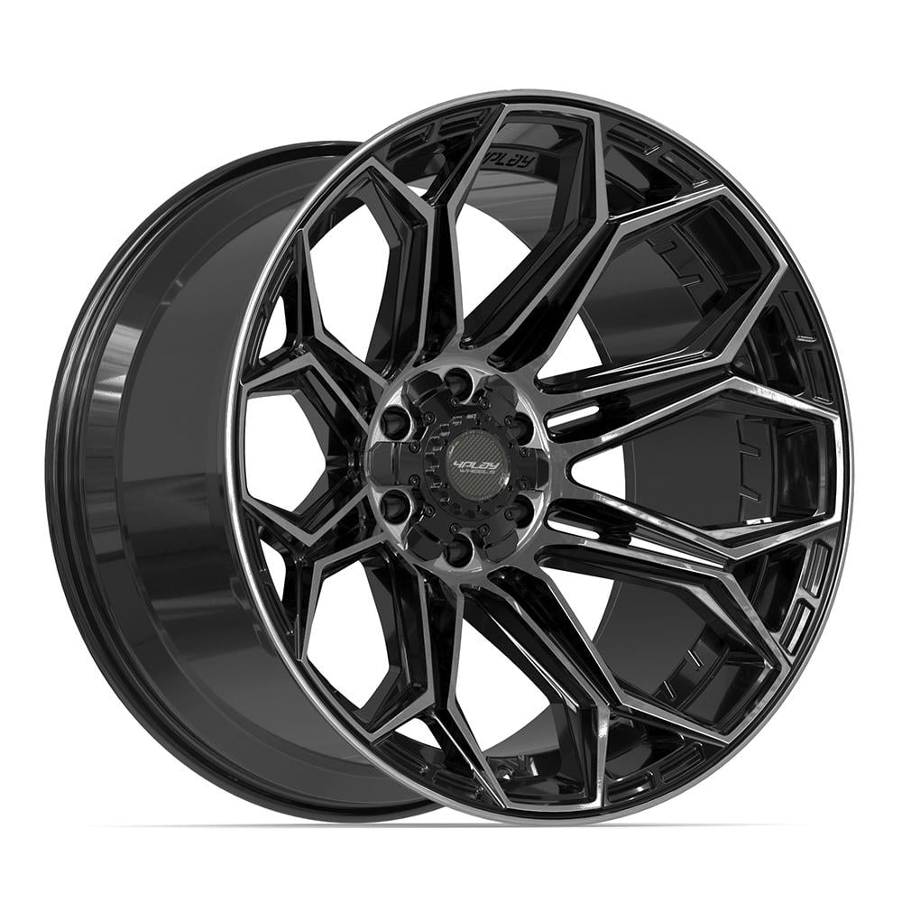 4PLAY Wheels 4P83 22 Inch Rims Fit 6x135 & 6x139.7 22x12 Gloss Black ...