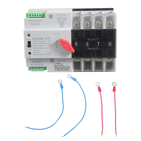 4Pole 100Amp Automatic Transfer Switches Din Rail Mounted for Generator Power