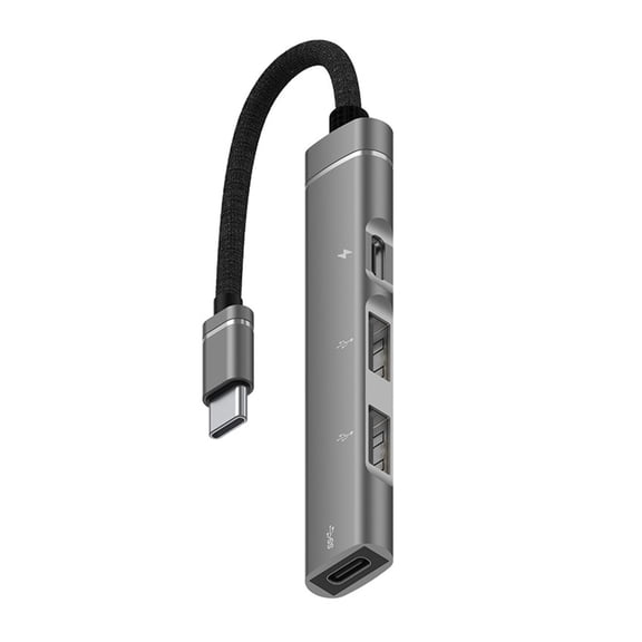 4Port USB C OTG Adapters PD Charging 480Mbps Speed Aluminum Shell For Mobile PC Office Travel