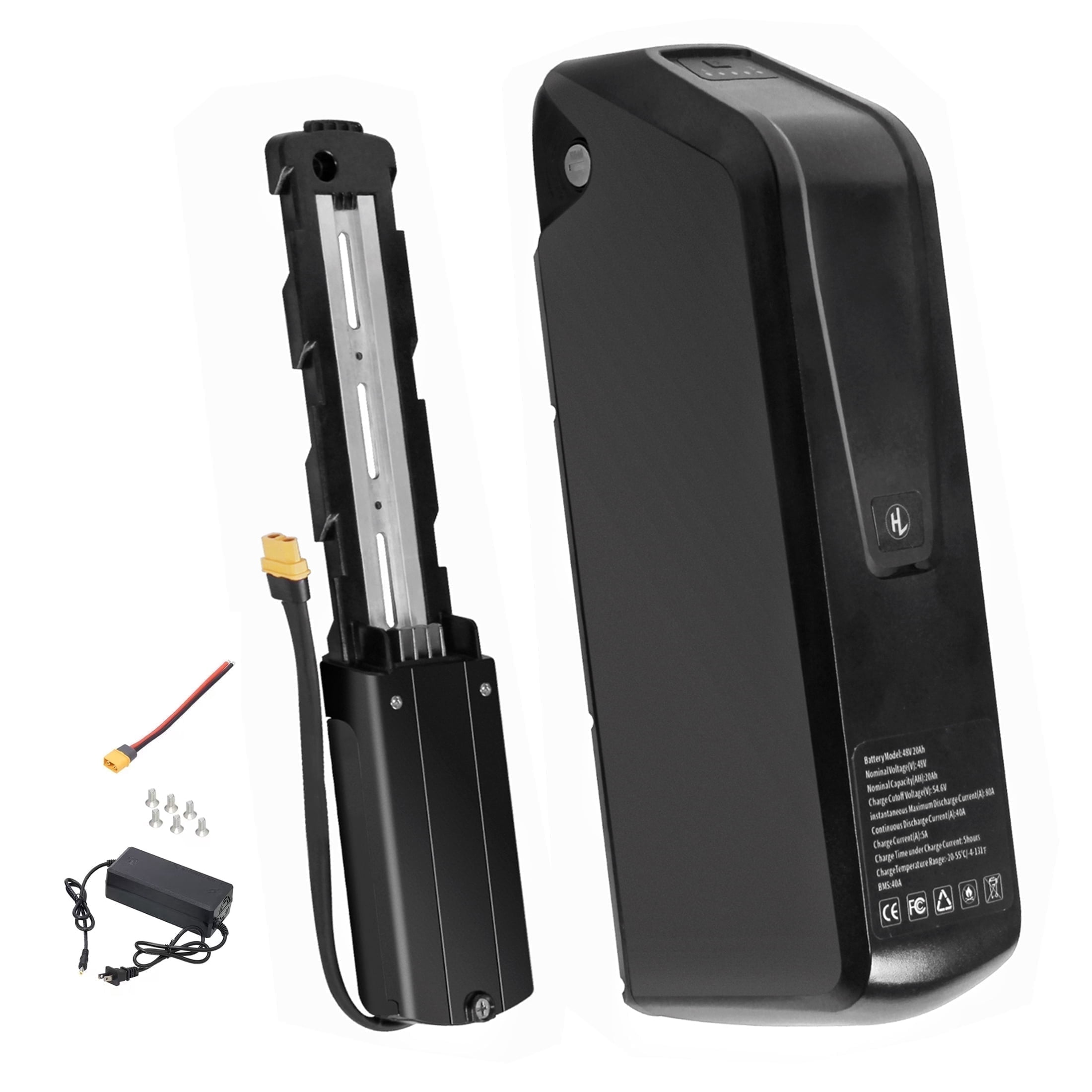 4Prong 48V 20AH Battery 40A BMS Electric Bike Battery 2000W 48V Ebike Battery for Adult Electric Scooter Motor