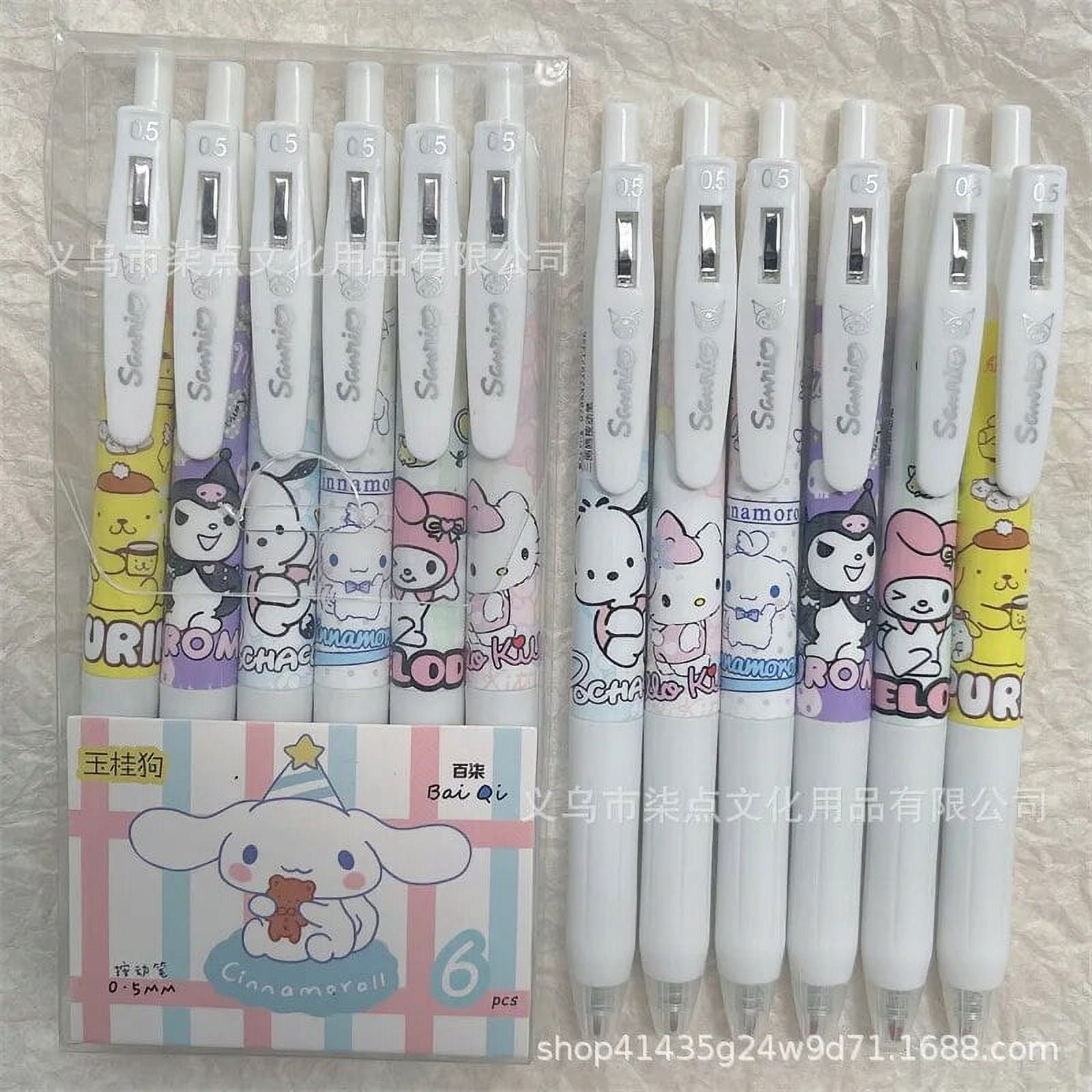 4Psc Set Sanrio Hello Kitty Gel Pens Girls Stationery Bulk Press Fountain Pen Kawaii Pink