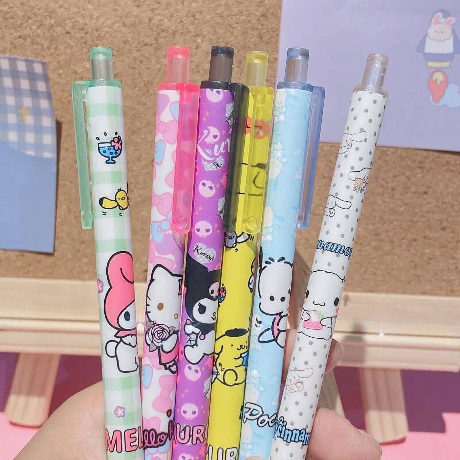 4Psc Set Sanrio Hello Kitty Gel Pens Girls Stationery Bulk Press Fountain Pen Kawaii Pink