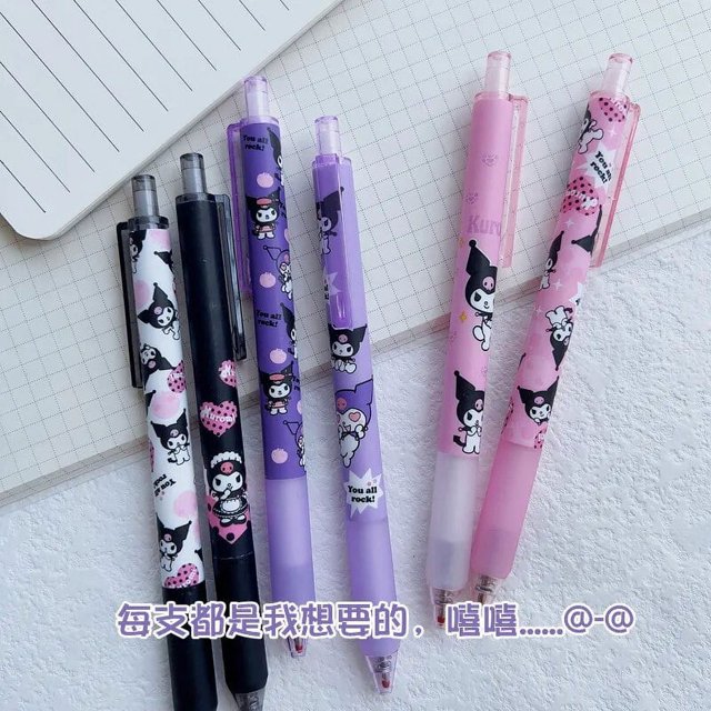 4Psc Set Sanrio Hello Kitty Gel Pens Girls Stationery Bulk Press Fountain Pen Kawaii Pink
