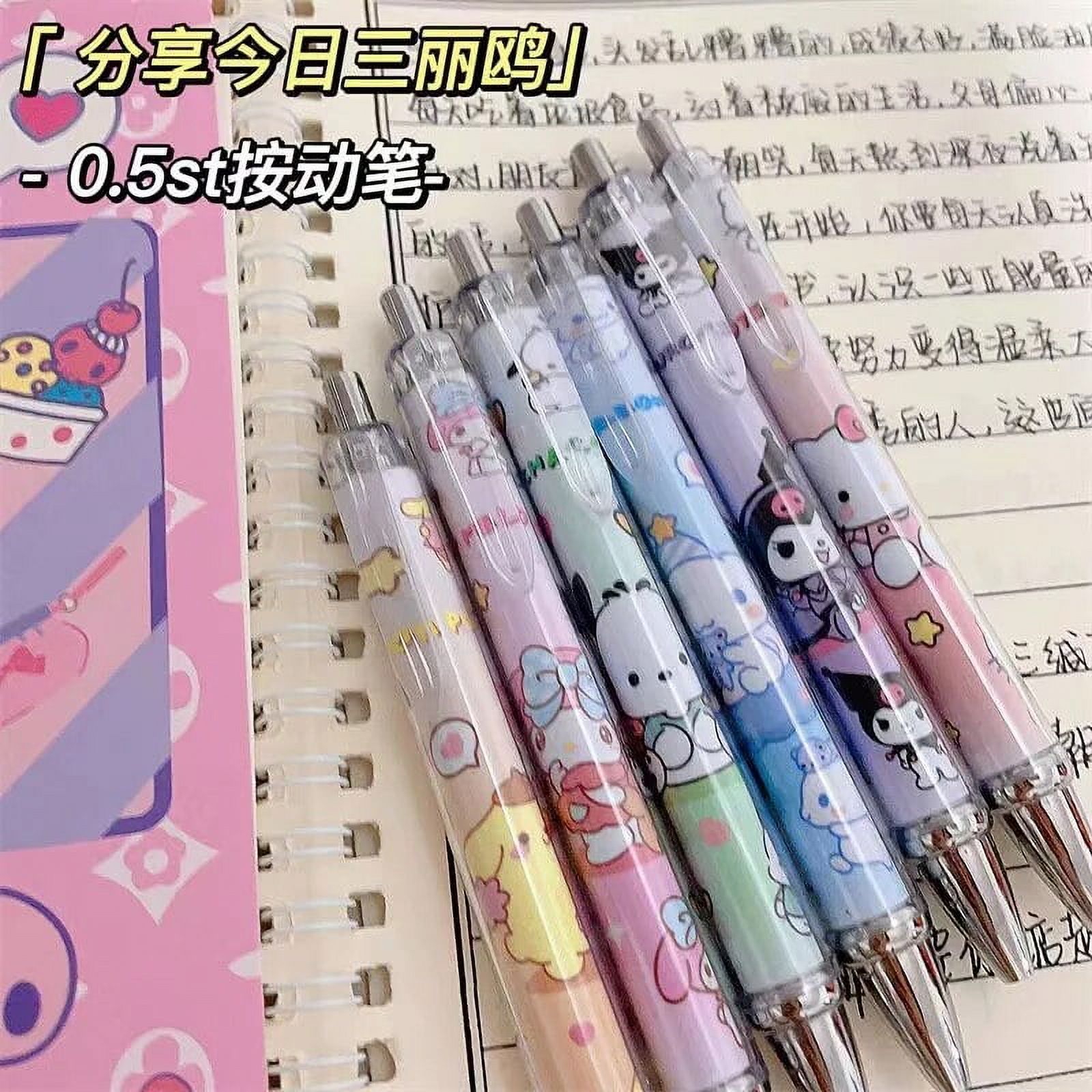 4Psc Set Sanrio Hello Kitty Gel Pens Girls Stationery Bulk Press Fountain Pen Kawaii Pink