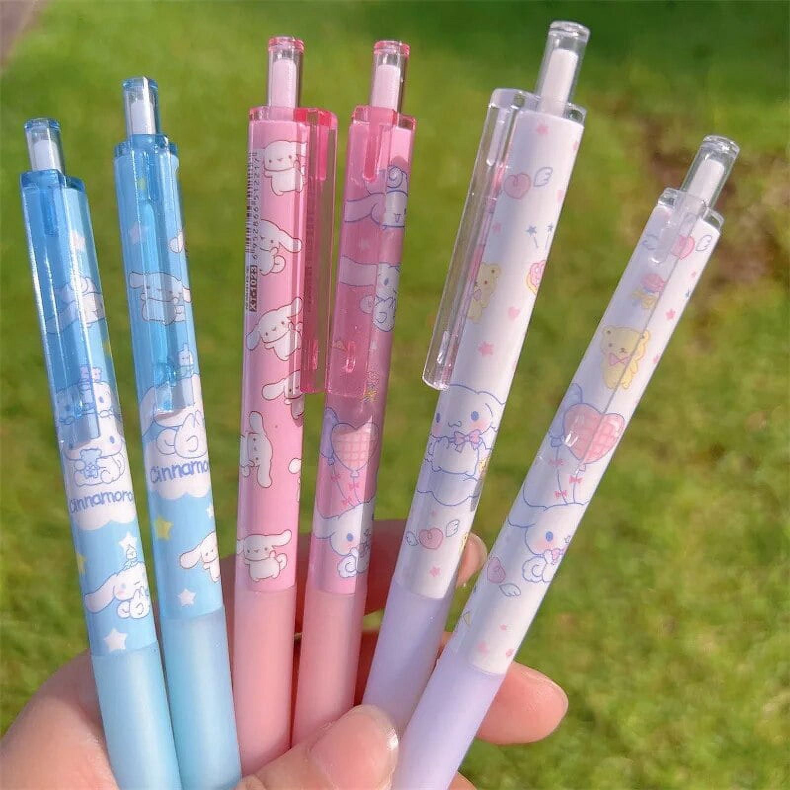 4Psc Set Sanrio Hello Kitty Gel Pens Girls Stationery Bulk Press Fountain Pen Kawaii Pink