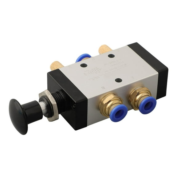 4R210-08 Push Pull Pneumatic Valve 5 Ways 2 Pos 1/4" For Bspt& Connector Silencer