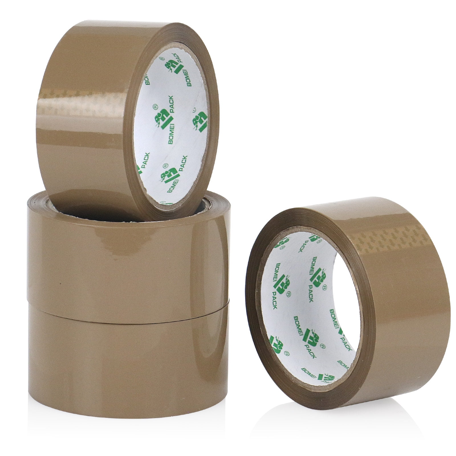 4Rolls Brown Packing Tape 2.4mil x 1.88inch x 50yds, Shipping Tape for Heavy  Duty, Moving, Packing, BOMEI PACK