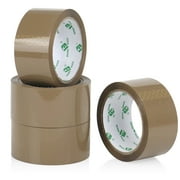 4Rolls Brown Packing Tape 2.4mil x 1.88inch x 50yds, Shipping Tape for Heavy Duty, Moving, Packing, BOMEI PACK