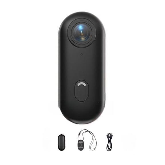 4S Body Camera Thumb Action Camera, 1080P Ultra HD,Compact, Portable Vlogging for Work, Cycling, Travel, Pet Walking (Black,No SD Card)