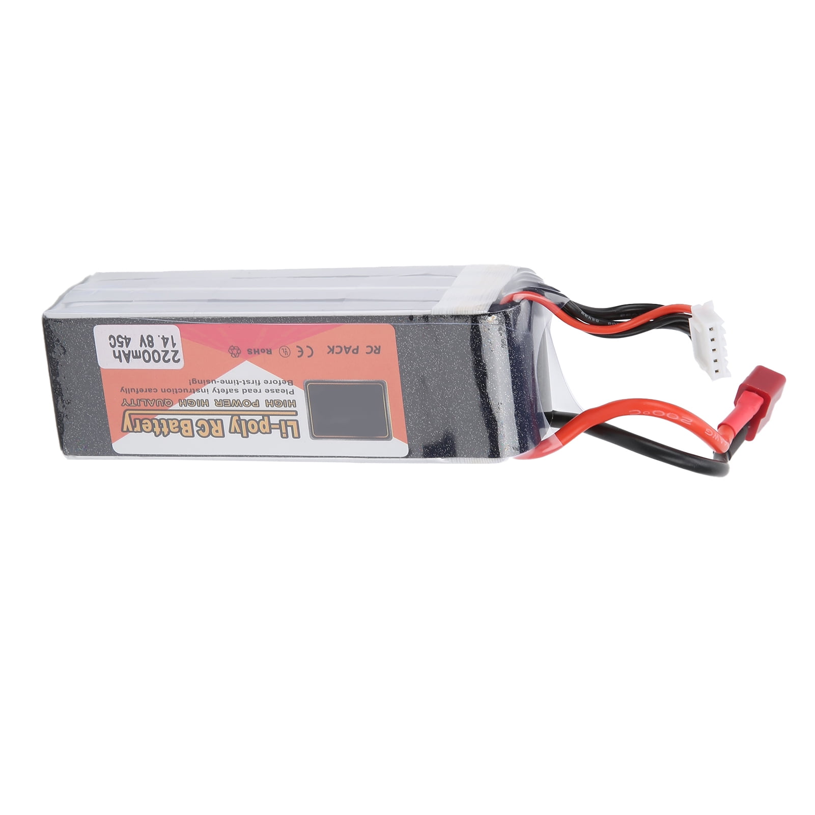 4S Lipo Battery 14.8V 2200mAh 45C T,Plug For RC Cars, Drones  Aircraft, High Capacity