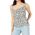 thumbnail image 1 of 4SI3NNA Womens Leopard Sleeveless Blouse Top, White, Large, 1 of 2