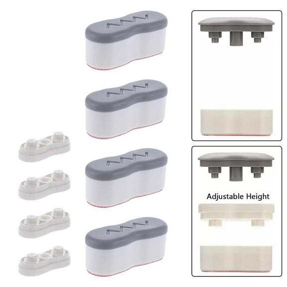 4Set Adjustable Bidet Seat Risers Bidet Height-Increasing Pads Toilet Seat Risers Toilet Lid Bumpers Toilet Seat Gasket