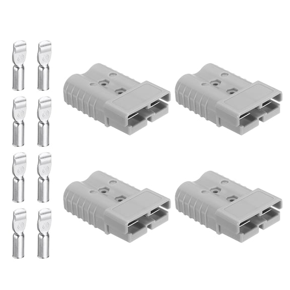 4Set Battery Power Connector,350A 2/0AWG Wire Harness Plug Kit,Grey