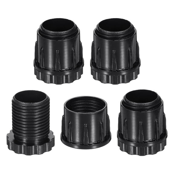 4Set Leveling Feet, 1.5" Dia Adjustable Furniture Leg Leveling Round Tube Insert Screw-in Glide Levelers, Black