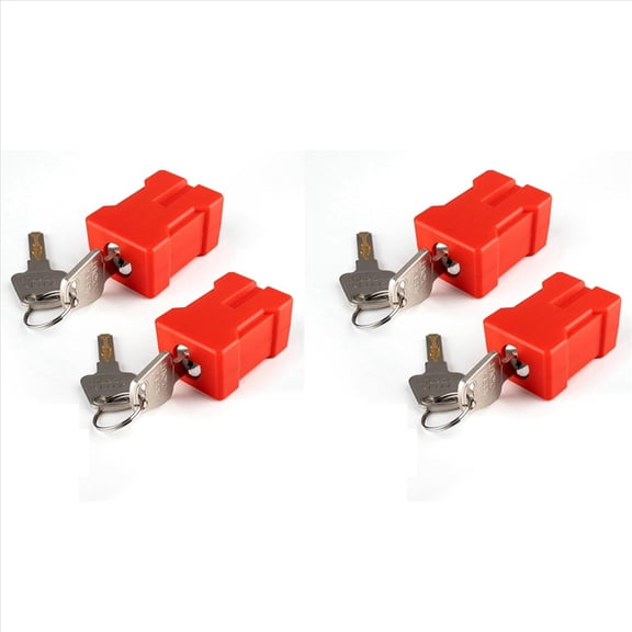 4Set Plug Lock-Electrical Cord Lockout Device,Electrical Shutdown Service Fits U.S Standard 2 and 3-Pronged Plugs