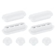 thumbnail image 1 of 4Set Toilet Seat Buffer, Anti-Slip Plastic Toilet Seat Bumper Kit, Universal Buffer Toilet Lid Rubber Bumpers for Home Hotel, White, 1 of 7