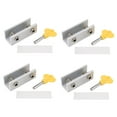 4Set Window Lock Aluminium Alloy Adjustable Security Lock Stopper with