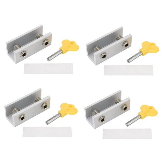 4Set Window Lock Aluminium Alloy Adjustable Security Lock Stopper with