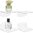 thumbnail image 1 of 4Sets Acrylic Floating Shelves 4.4" Square Clear Acrylic Wall Mounted Shelves Mini Collectibles Organizers Universal Shelves DIY, 1 of 9