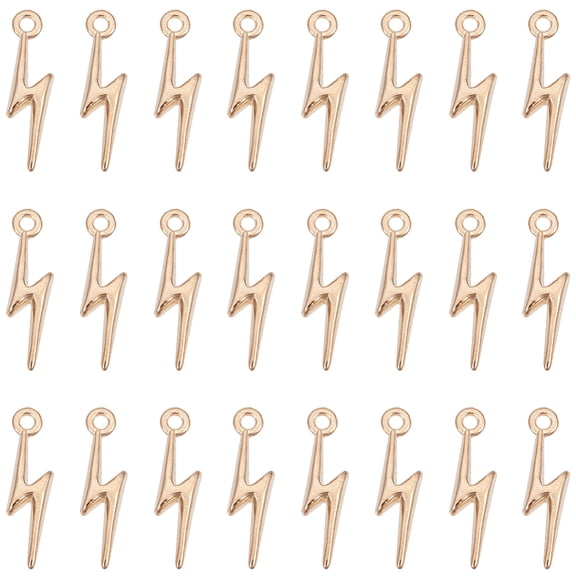 4Sets Alloy Lightning Bolt Pendant Light Gold 20x6x2.5mm Hole: 1.6mm 40pcs/set