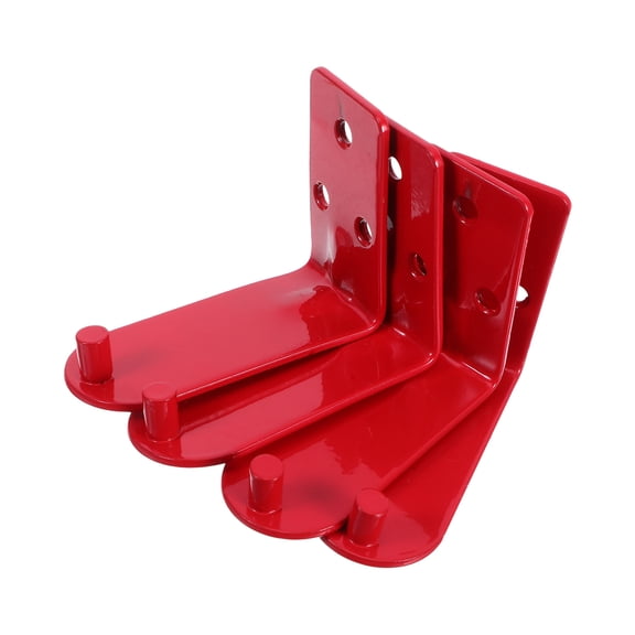 4Sets Fire Extinguisher Wall Hook Sturdy Red Iron Bracket for Universal Compatibility