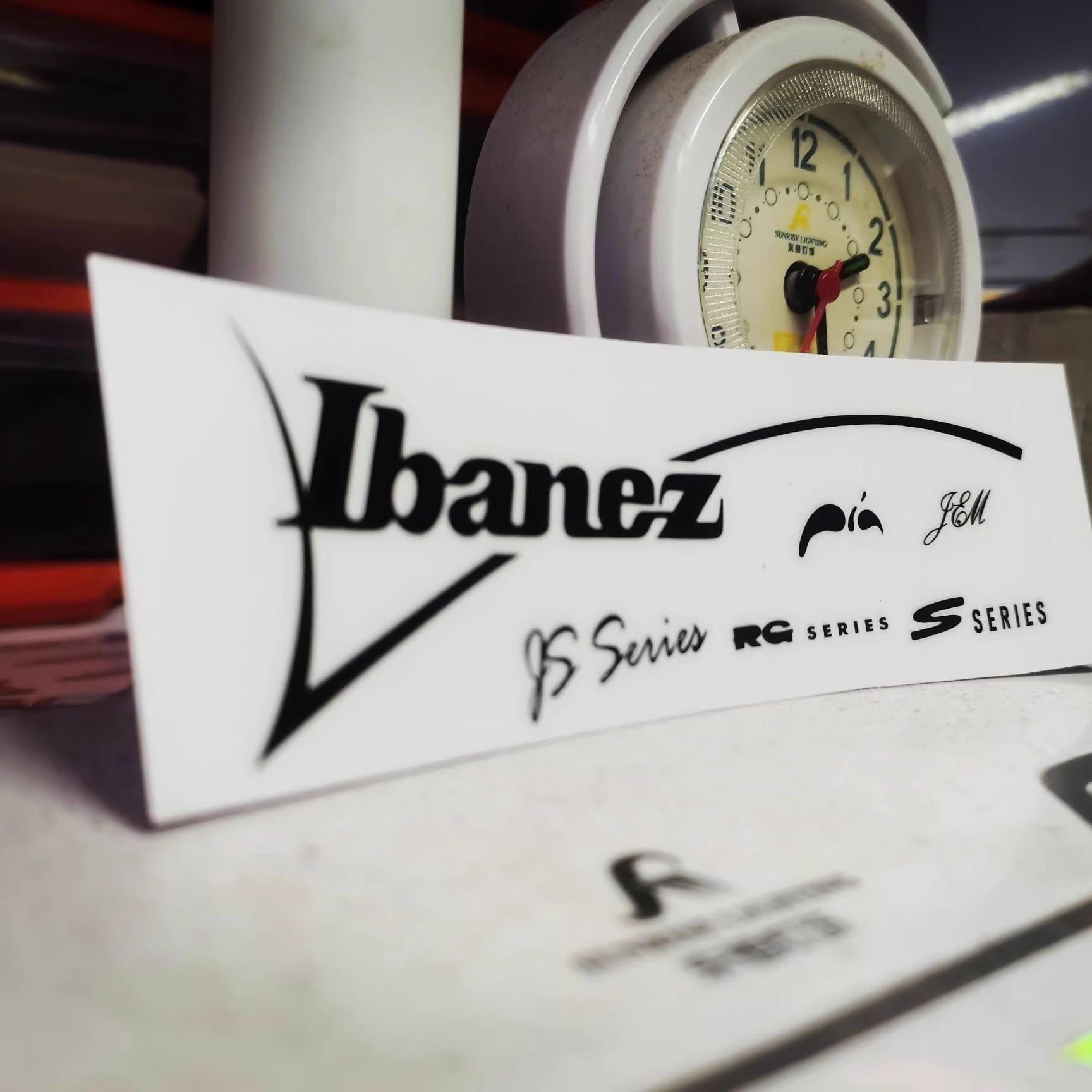 4Sets Ibanez V J&M RG Series Guitar Headstock Self-Adhesive UV Decals Stickers