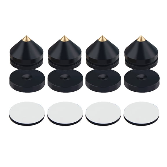 4Sets Speaker Stands Feet Pads Spikes Cone Strong Shock Absorptions Floor Foot Nail Isolation Mat Easy to Use Small Prop