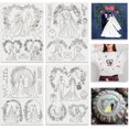 thumbnail image 1 of 4Sheets 28Pcs Water Soluble Embroidery 11.7x8.3inch Wedding Valentine Pattern Transfers Water Soluble Stabilizer, 1 of 9