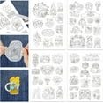 thumbnail image 1 of 4Sheets 50Pcs Travel Natural Scenery Patterns Stick and Stitch Water Soluble Stabilizer for Embroidery Adhesive Hand Sewing Stabilizers Non-Woven Fabrics Drawing Sketch 11.7x8.3inch, 1 of 7