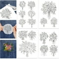thumbnail image 1 of 4 Sheets Bouquet Flower Water Soluble Stabilizer Hand Sewing Stabilizers with Pre Printed Stick and Stitch Self Adhesive Wash Away Stabilizer for Bags Cloth Embroidery, 1 of 7