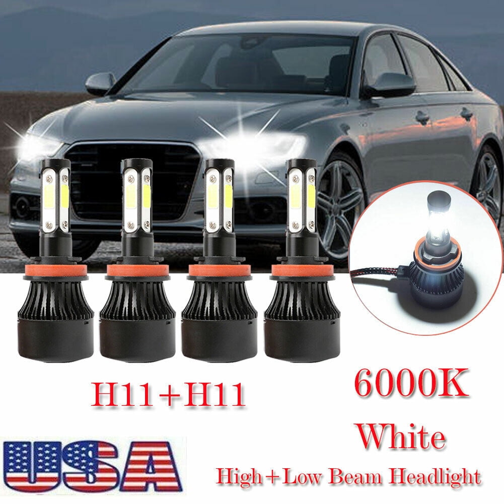 4Side H11+H9 LED Headlight Bulb High-Low Beam Kit For Chevy Malibu LTZ ...