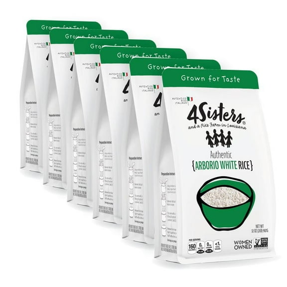 4Sisters Italian Arborio White Rice, 32 oz (Pack of 6)